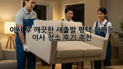 이사 후, 깨끗한 새출발! 평택 가재동 이사 청소 후기 추천