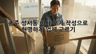 충주 성서동 이사? 후기 작성으로 현명하게 업체 고르기!